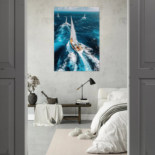 Majestic sailing scenery poster - Sillystroke