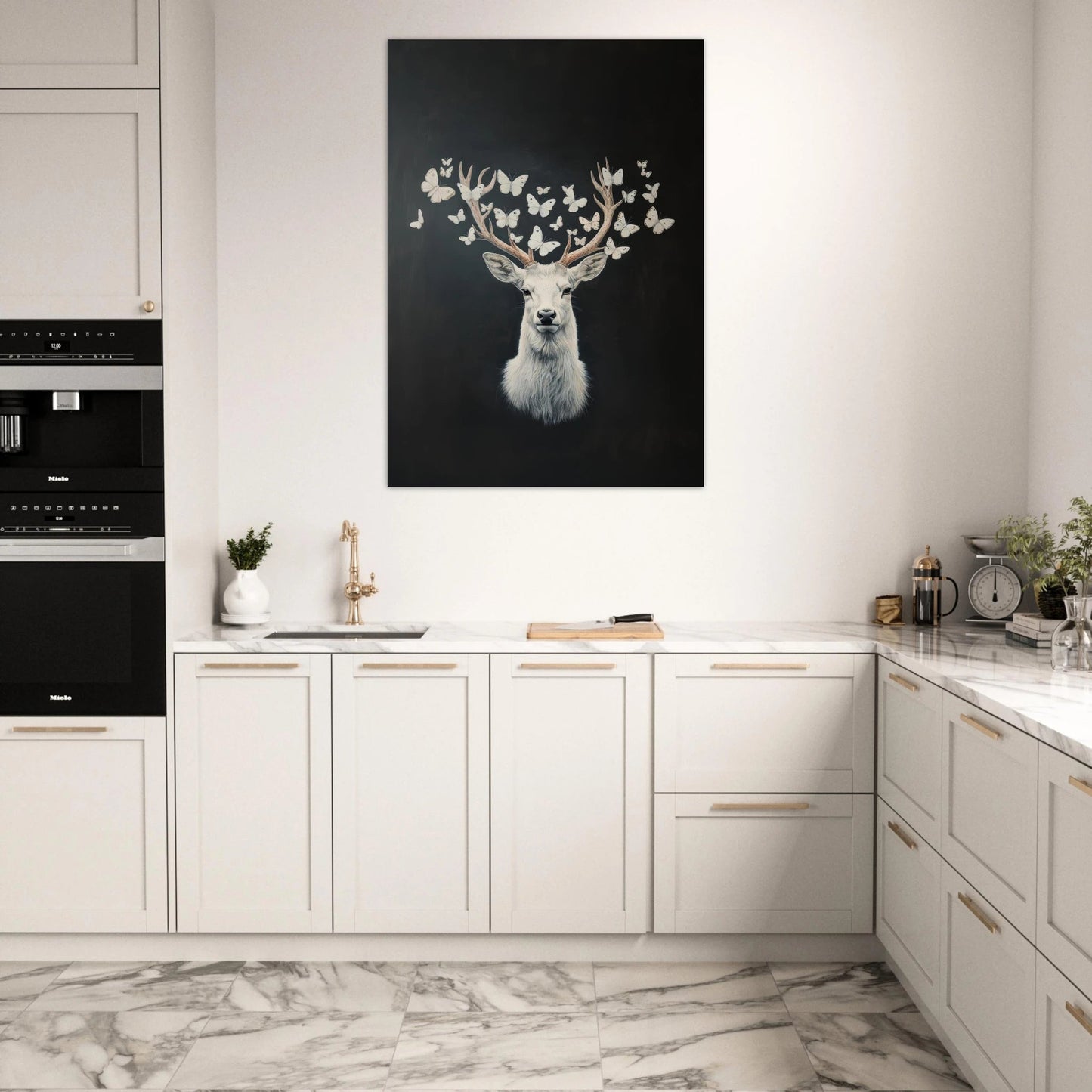 Majestic white deer poster - Sillystroke