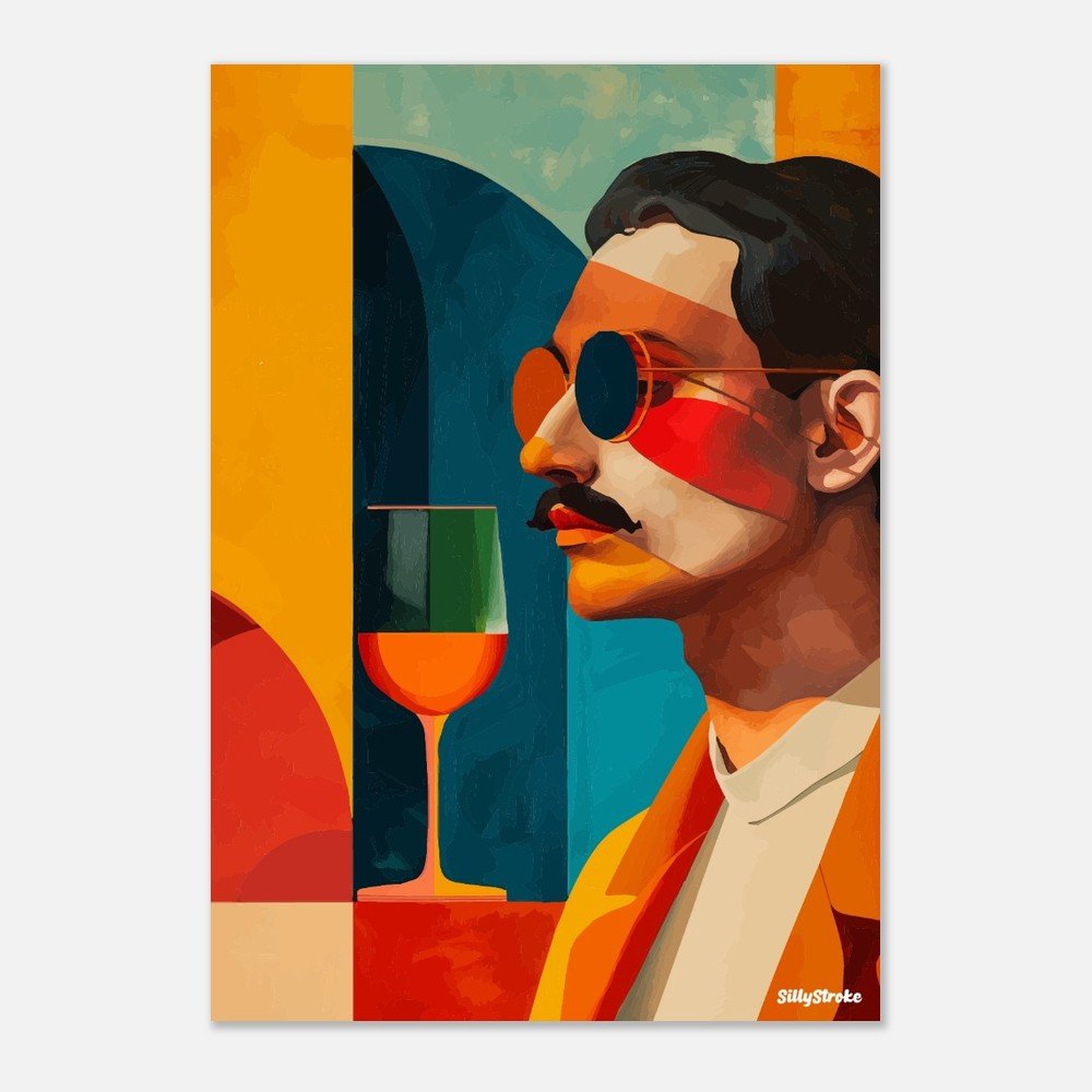 Man vibrant poster - Sillystroke