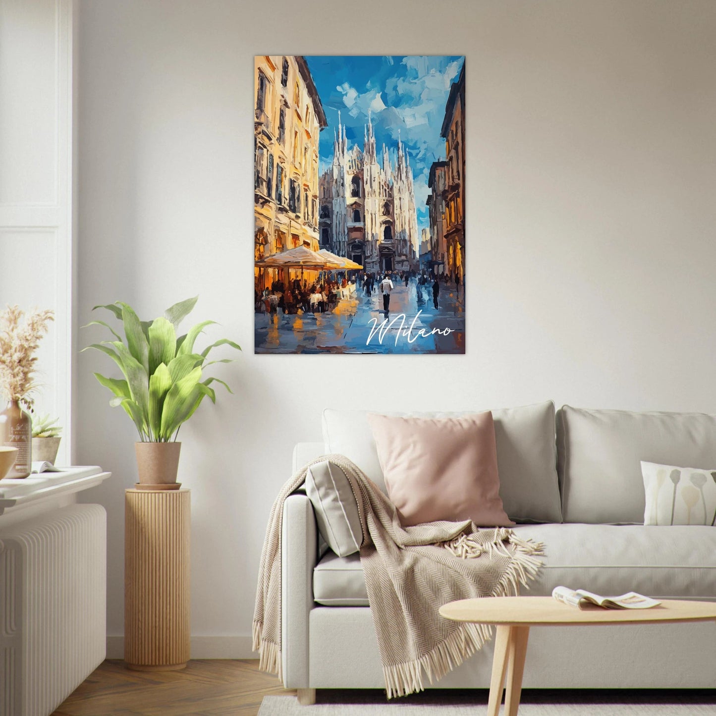 Milano street café poster - Sillystroke