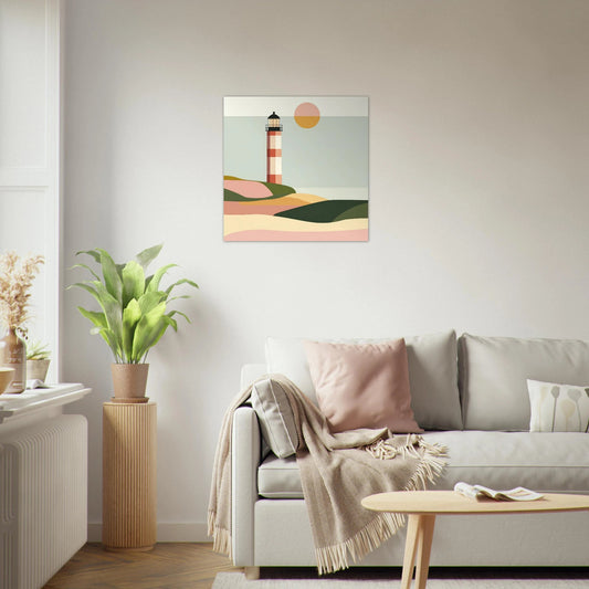 Minimalist lighthouse poster - Sillystroke