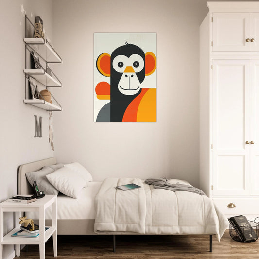 Minimalist monkey poster - Sillystroke