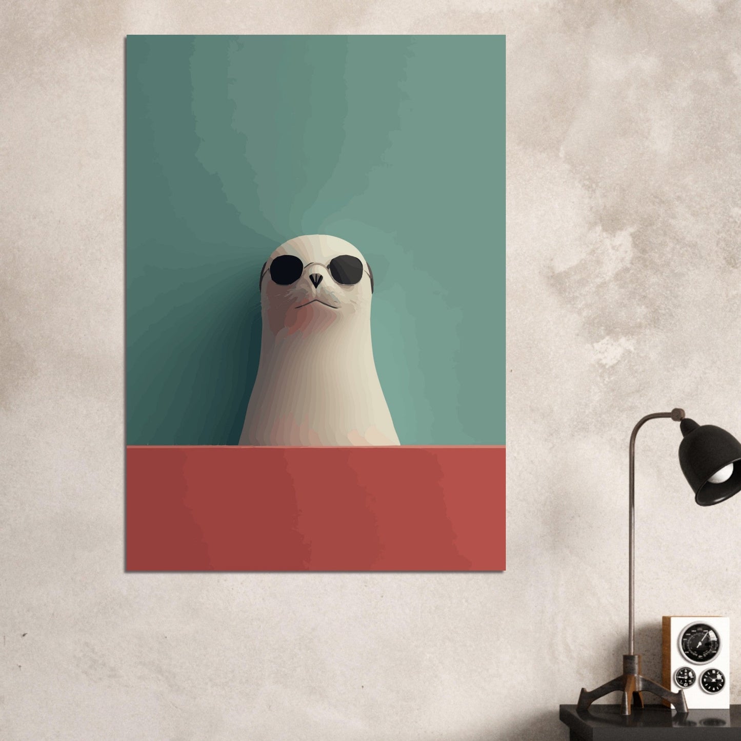 Minimalistic seal poster - Sillystroke