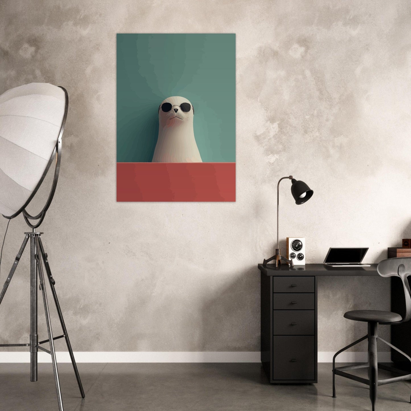 Minimalistic seal poster - Sillystroke