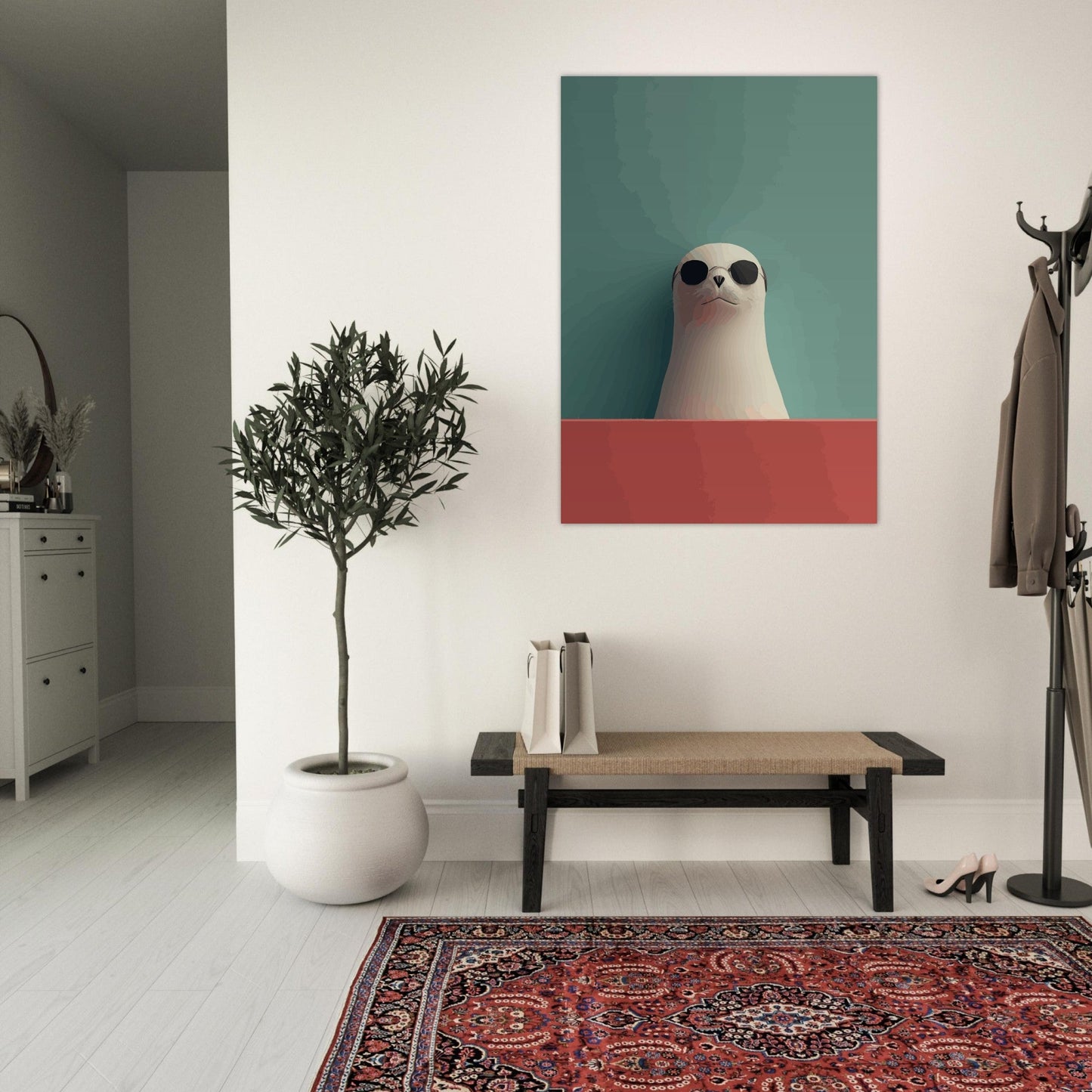 Minimalistic seal poster - Sillystroke
