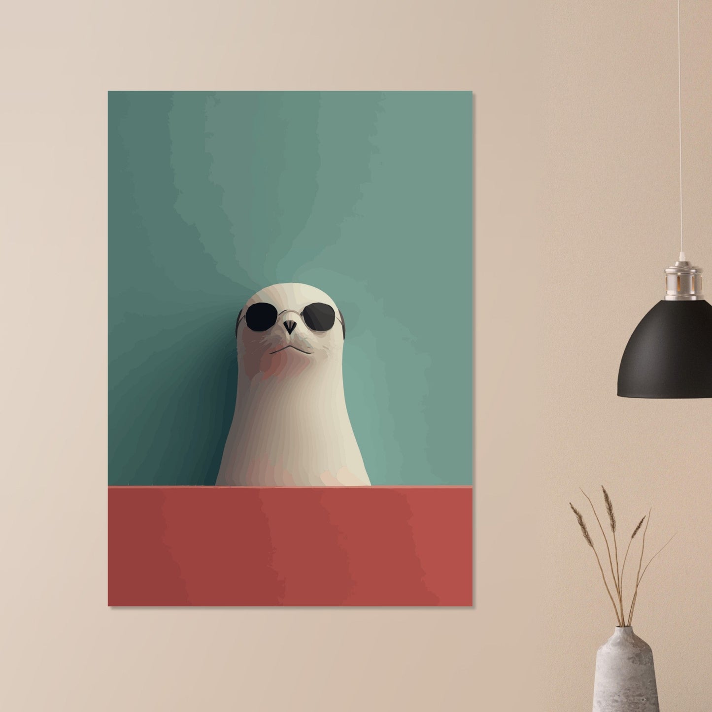 Minimalistic seal poster - Sillystroke