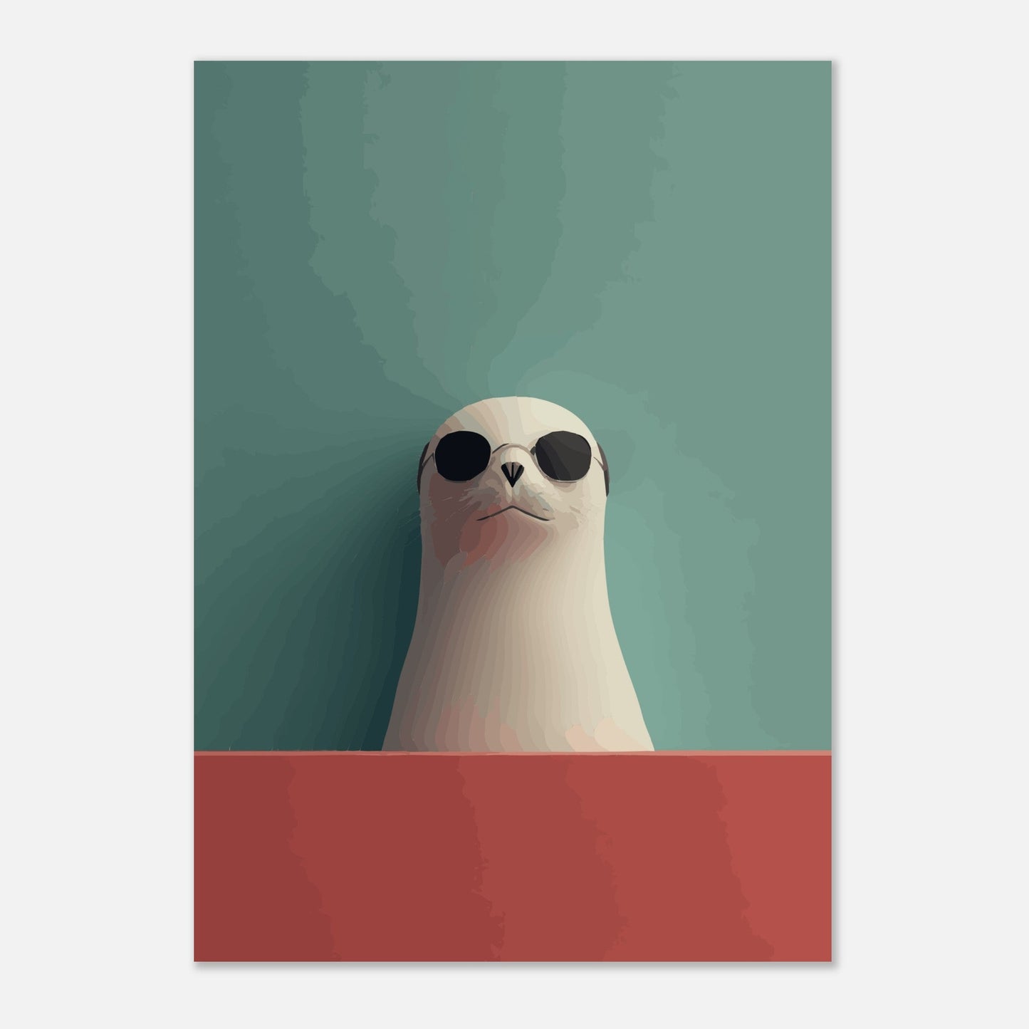 Minimalistic seal poster - Sillystroke