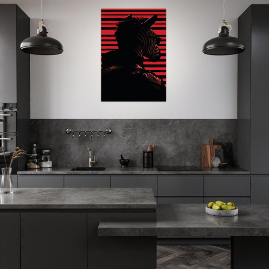 Modern pop art zebra poster - Sillystroke