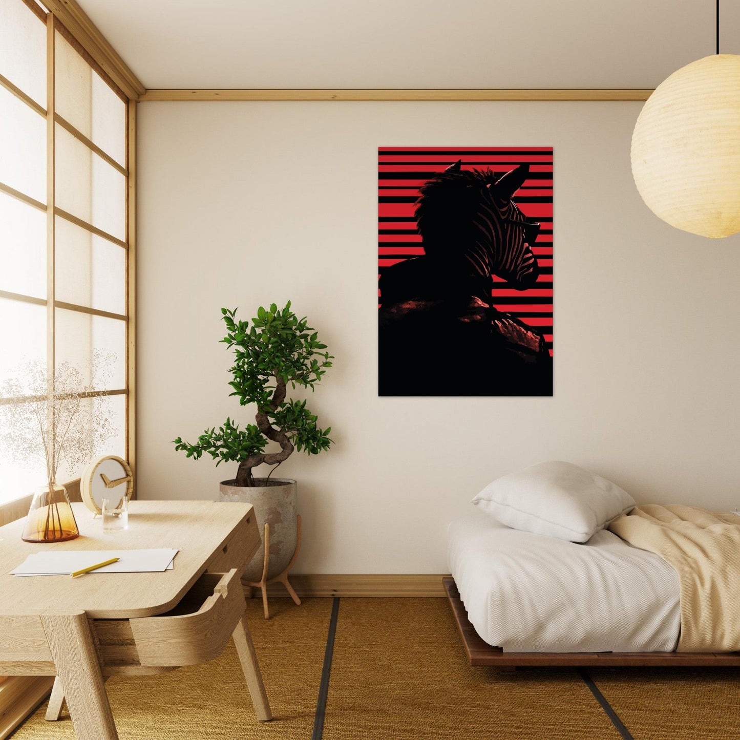Modern pop art zebra poster - Sillystroke