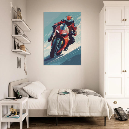 Motorbike illustration poster - Sillystroke