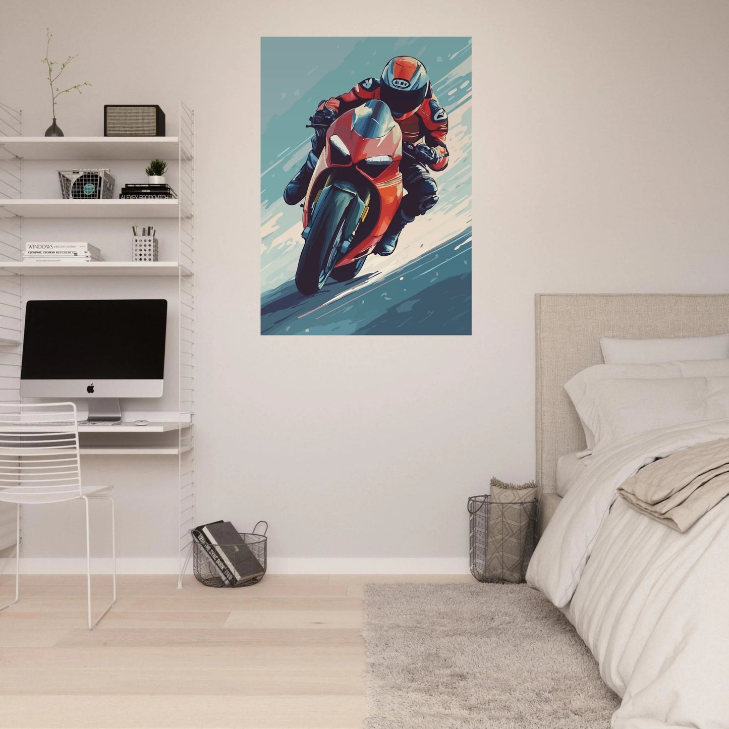 Motorbike illustration poster - Sillystroke