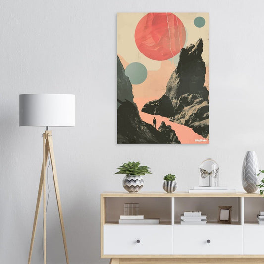 Mountainous retro poster - Sillystroke