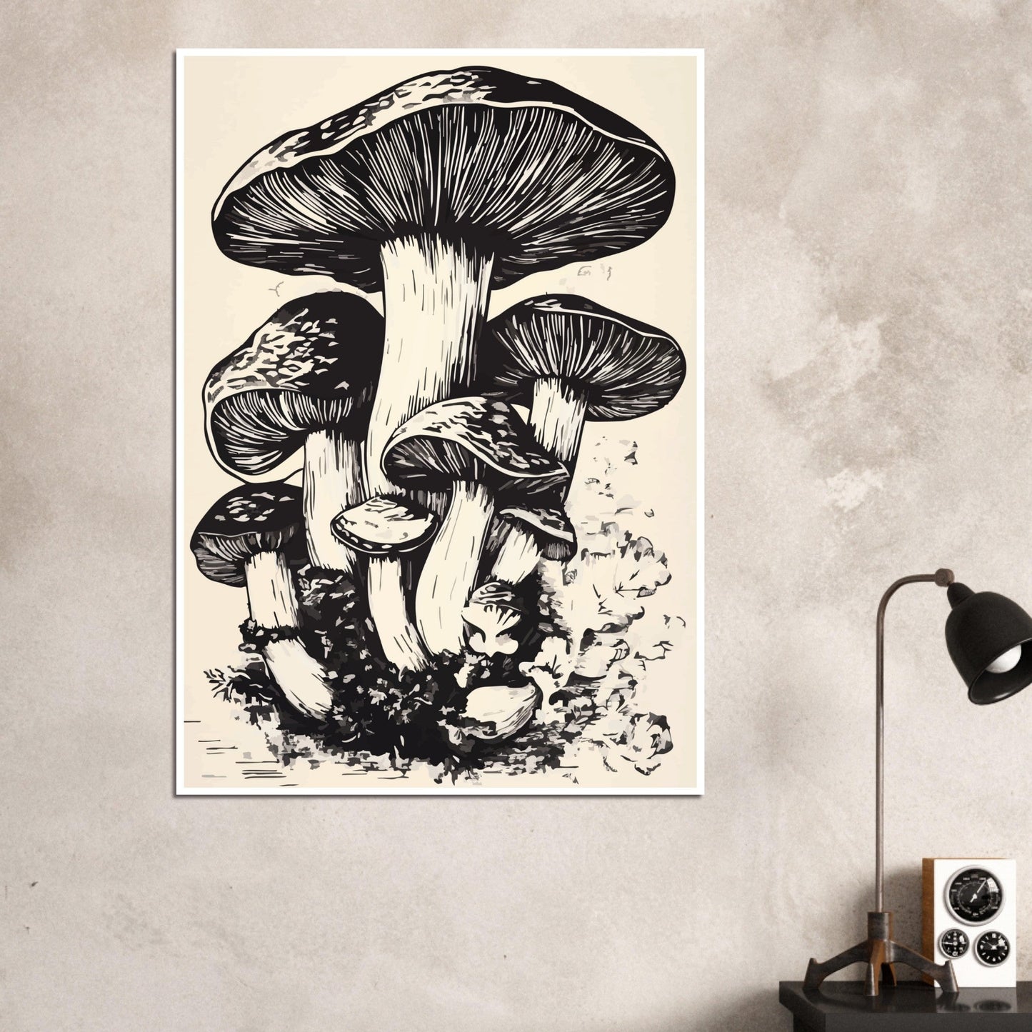 Mushroom sketch poster - Sillystroke
