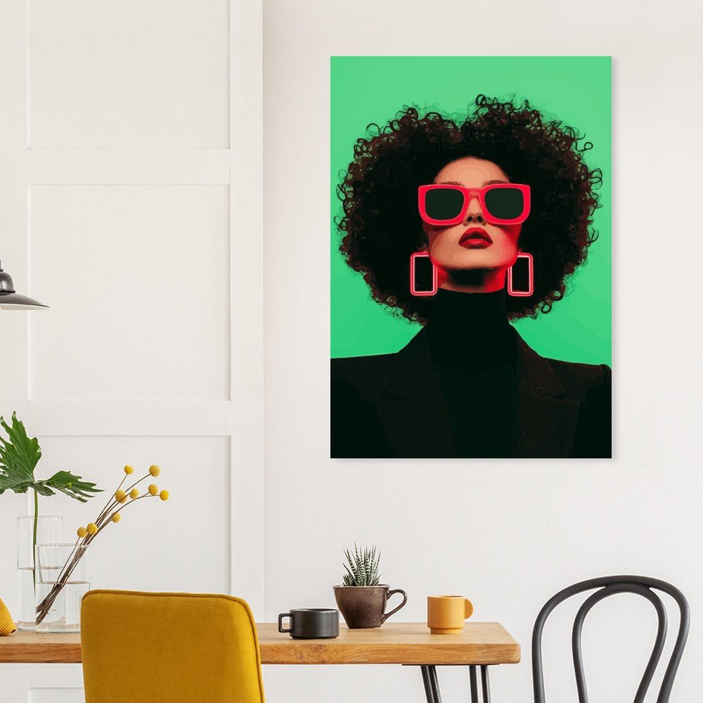Neon portrait poster - Sillystroke