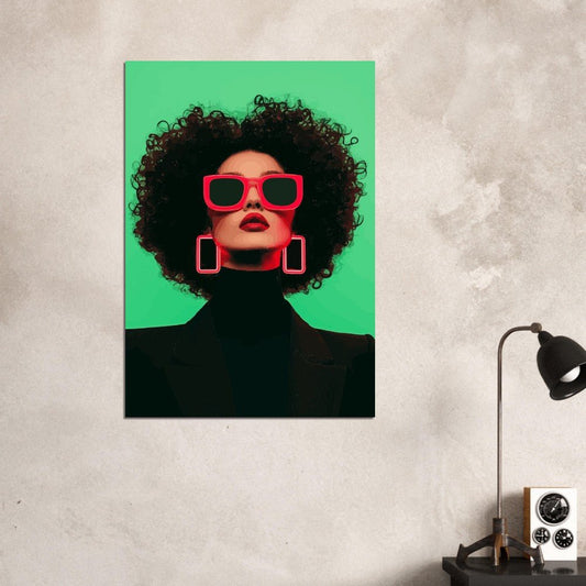 Neon portrait poster - Sillystroke