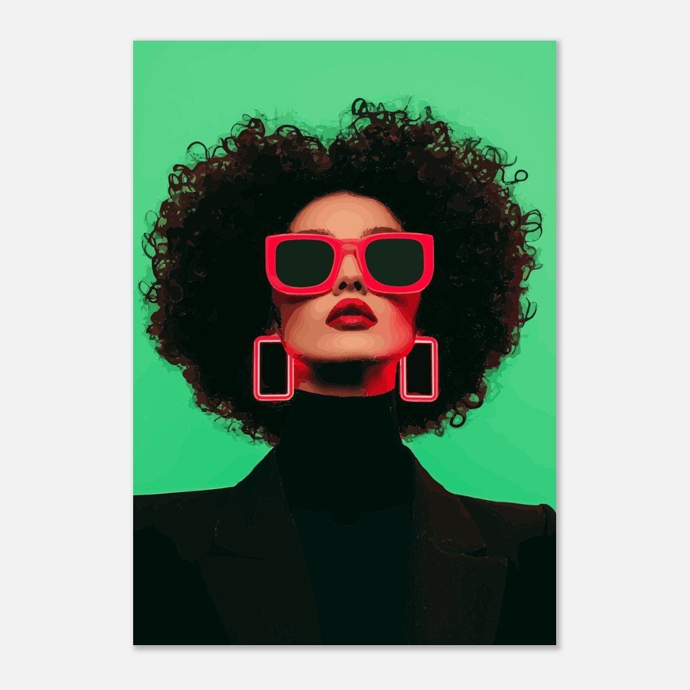 Neon portrait poster - Sillystroke