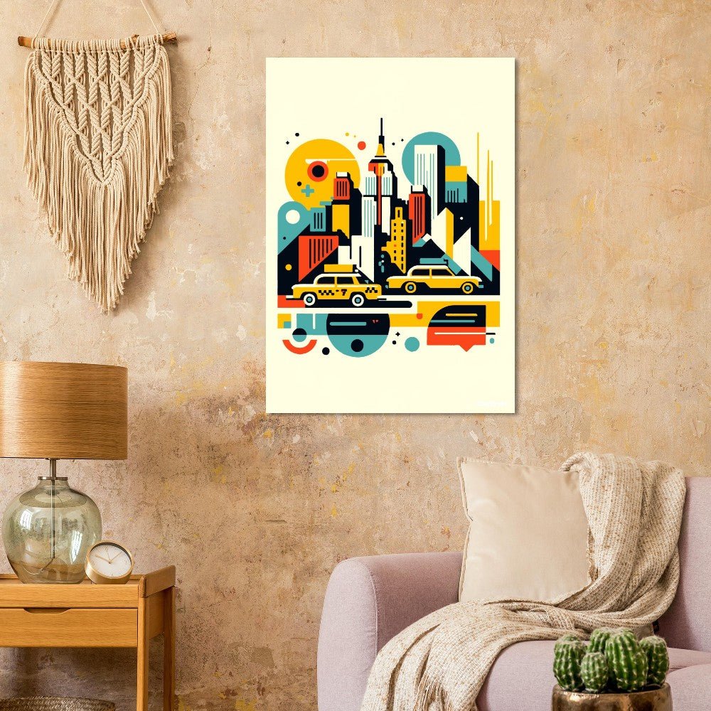 New York City abstract poster - Sillystroke