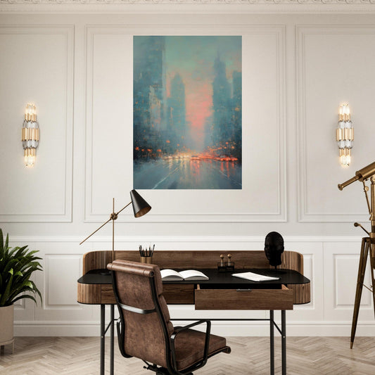 New York City traffic art poster - Sillystroke