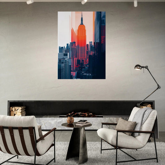 New York graphic poster - Sillystroke