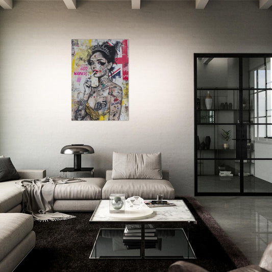 No manners street art poster - Sillystroke