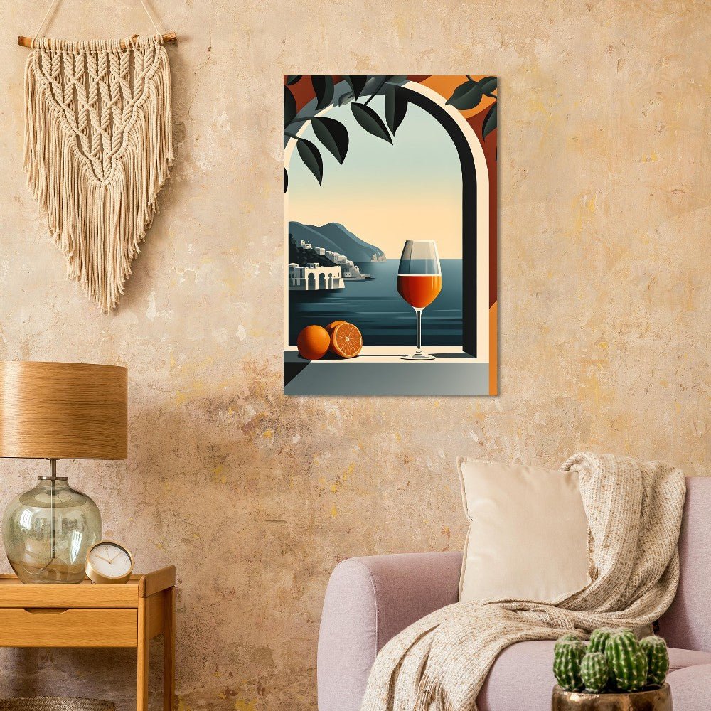 Orange in wine poster - Sillystroke