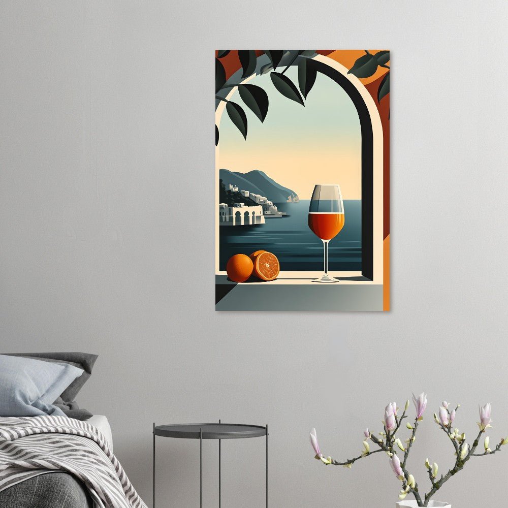 Orange in wine poster - Sillystroke