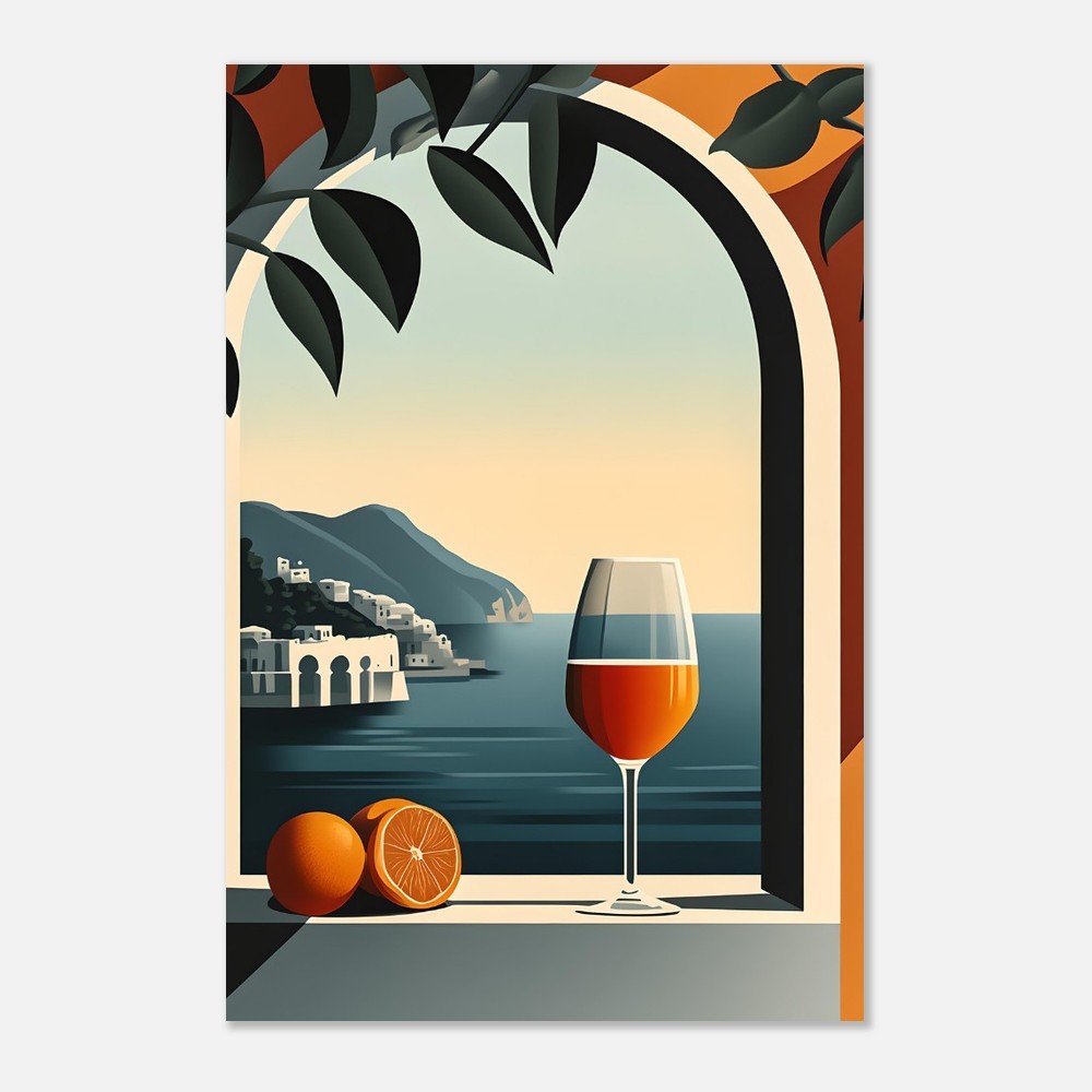 Orange in wine poster - Sillystroke