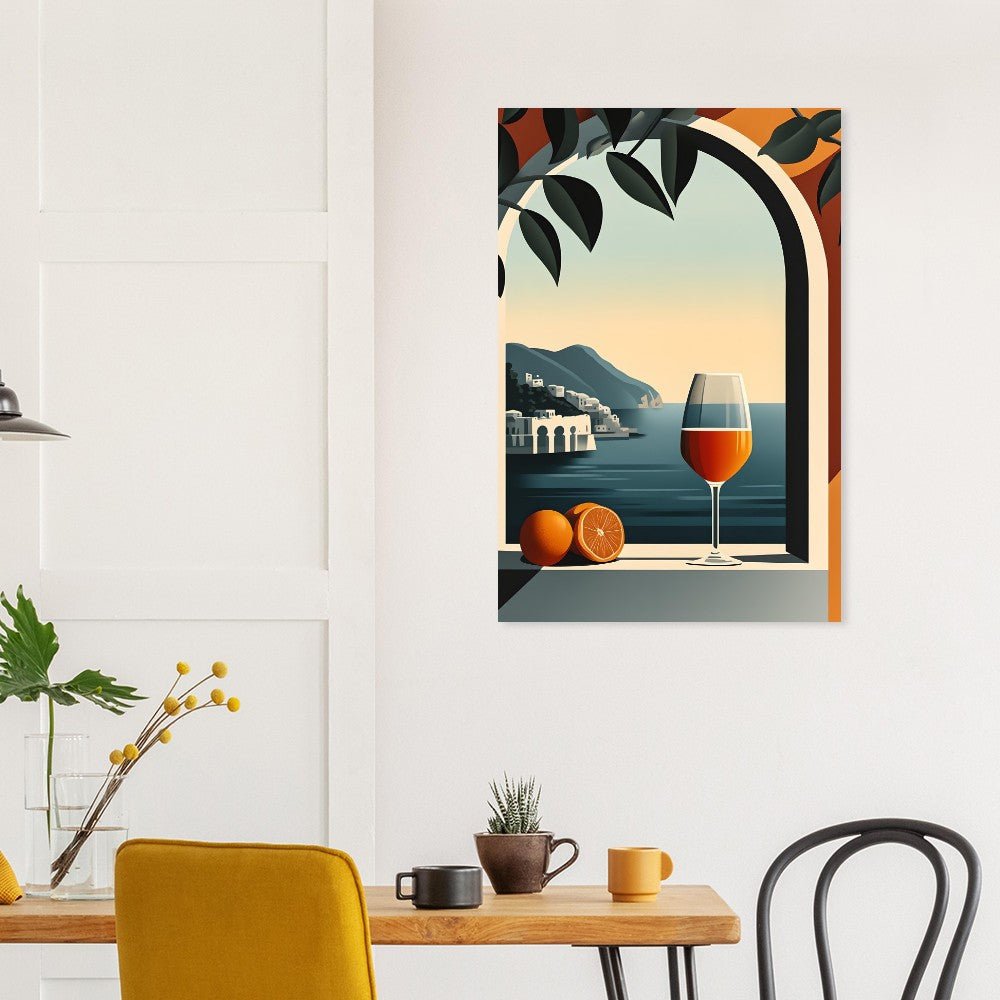 Orange in wine poster - Sillystroke