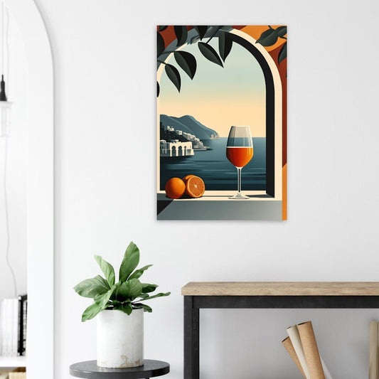 Orange in wine poster - Sillystroke