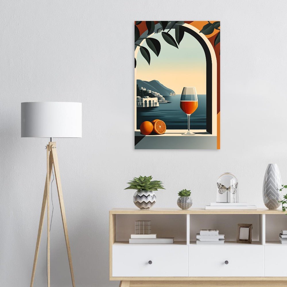 Orange in wine poster - Sillystroke