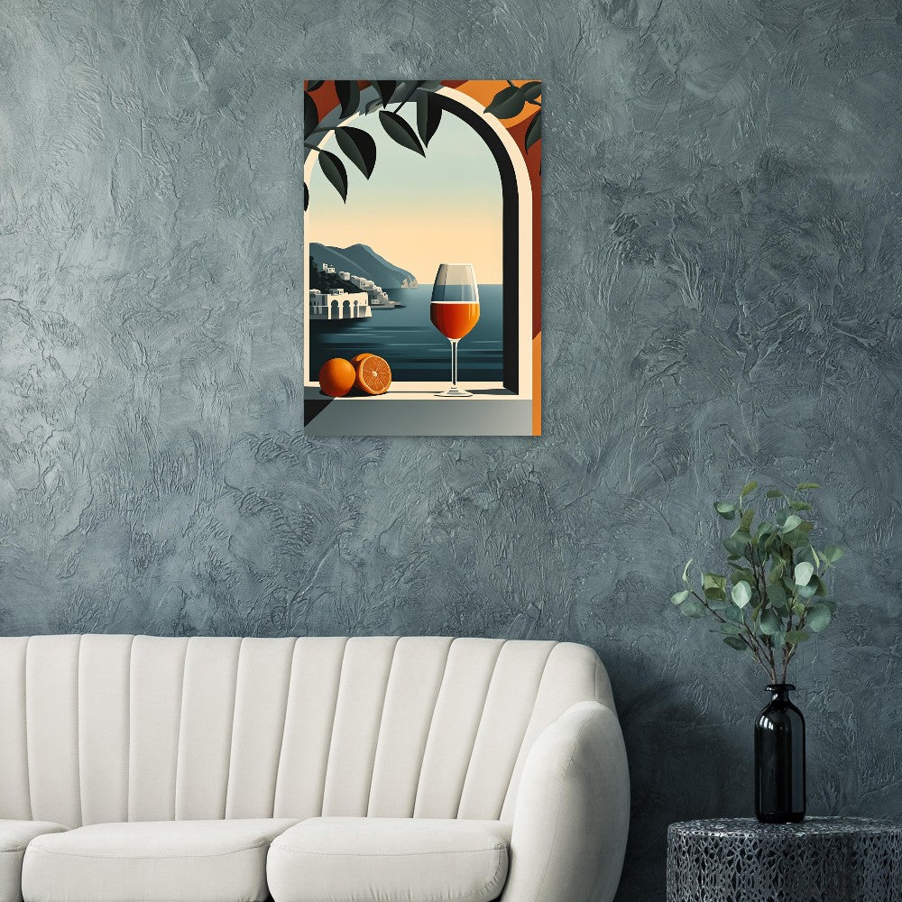Orange in wine poster - Sillystroke
