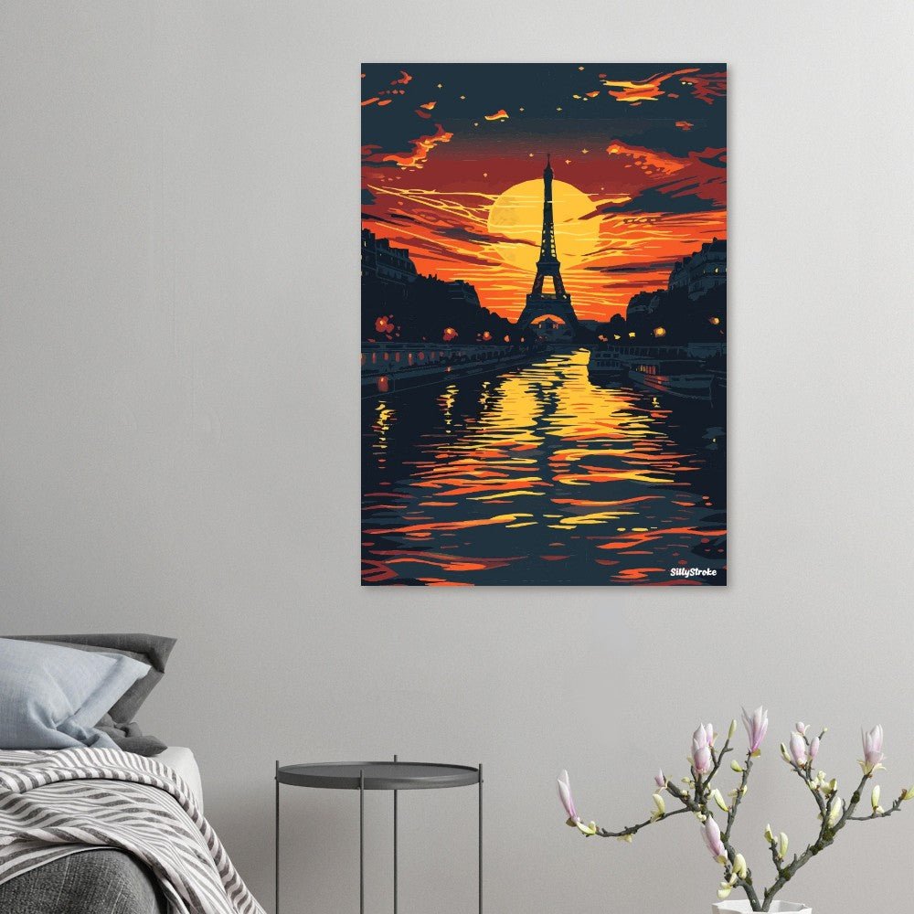 Orange Paris poster - Sillystroke