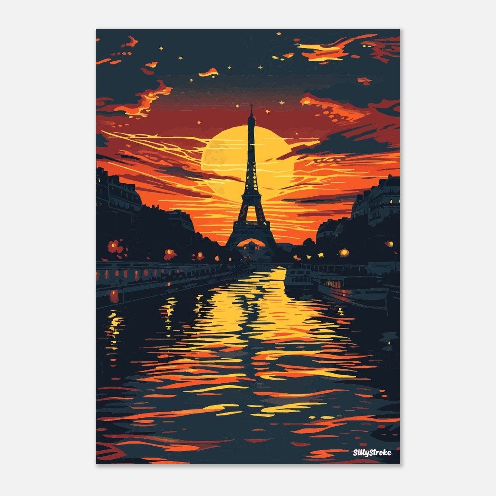 Orange Paris poster - Sillystroke