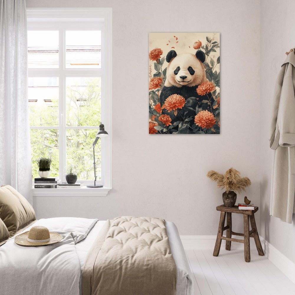 Panda flower poster - Sillystroke