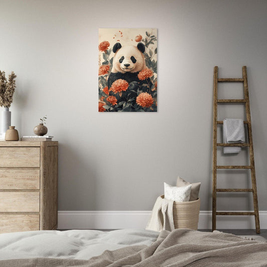 Panda flower poster - Sillystroke