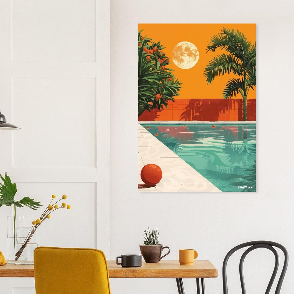 Pool moon poster - Sillystroke