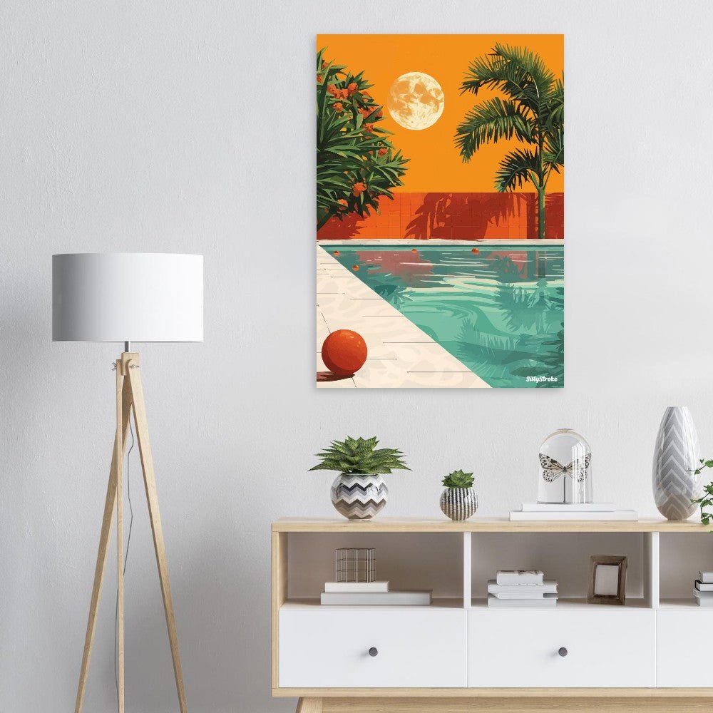 Pool moon poster - Sillystroke