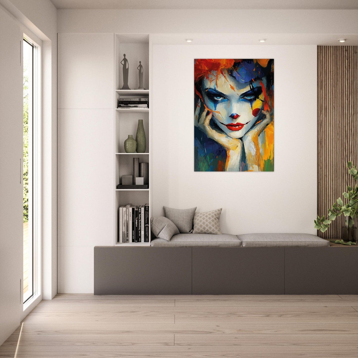 Pop art clown girl poster - Sillystroke
