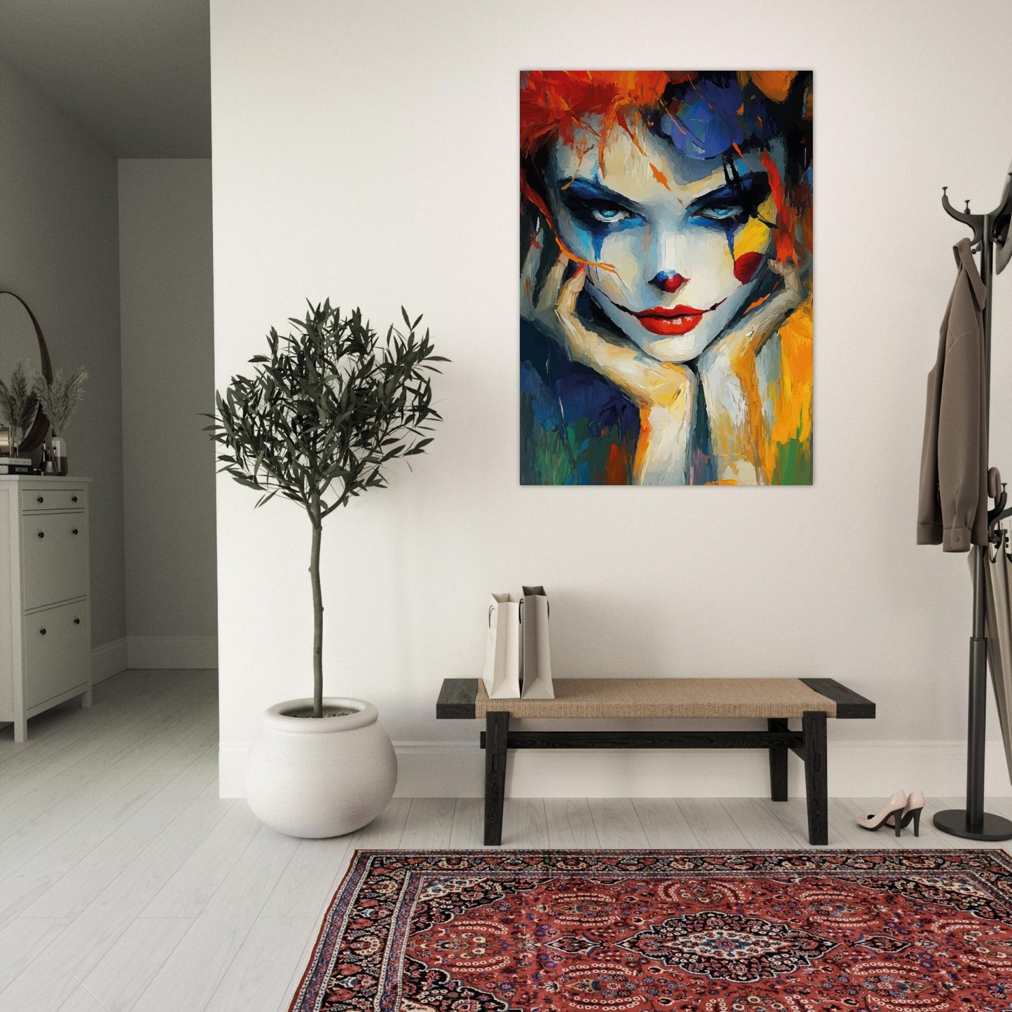 Pop art clown girl poster - Sillystroke
