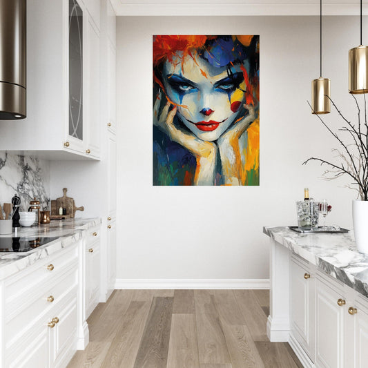 Pop art clown girl poster - Sillystroke