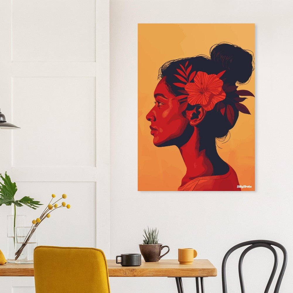 Portrait in red poster - Sillystroke