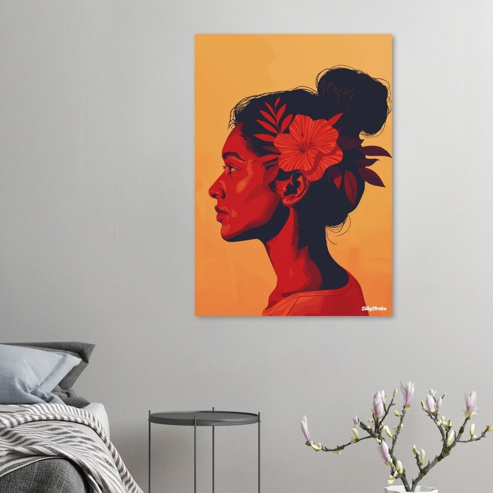 Portrait in red poster - Sillystroke