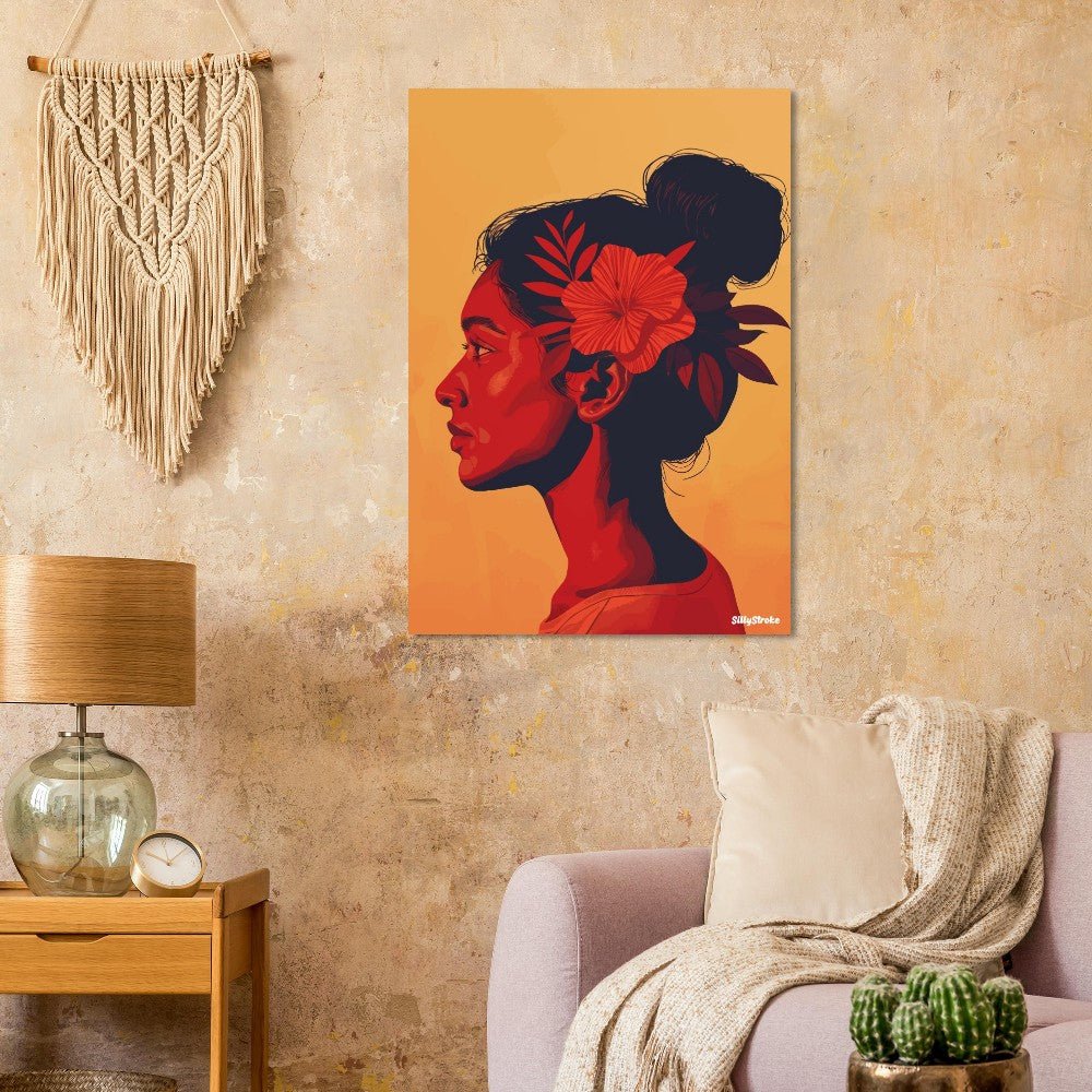 Portrait in red poster - Sillystroke
