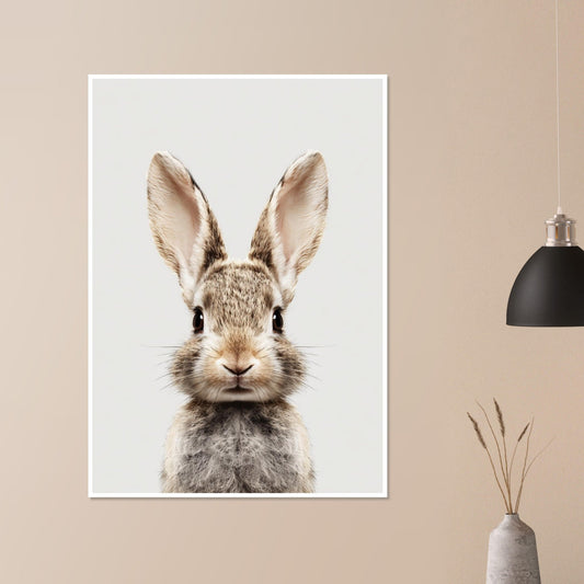 Rabbit Portrait Poster - Sillystroke
