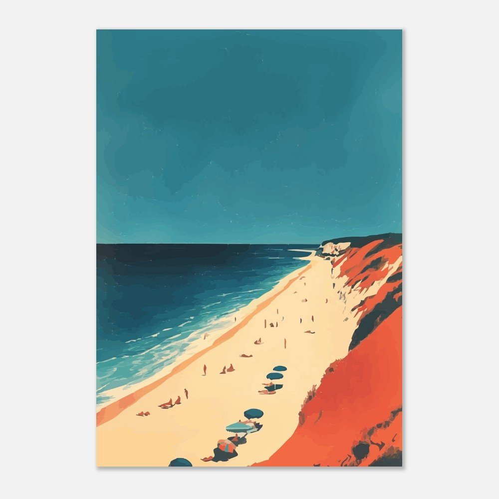 Retro beach view poster - Sillystroke