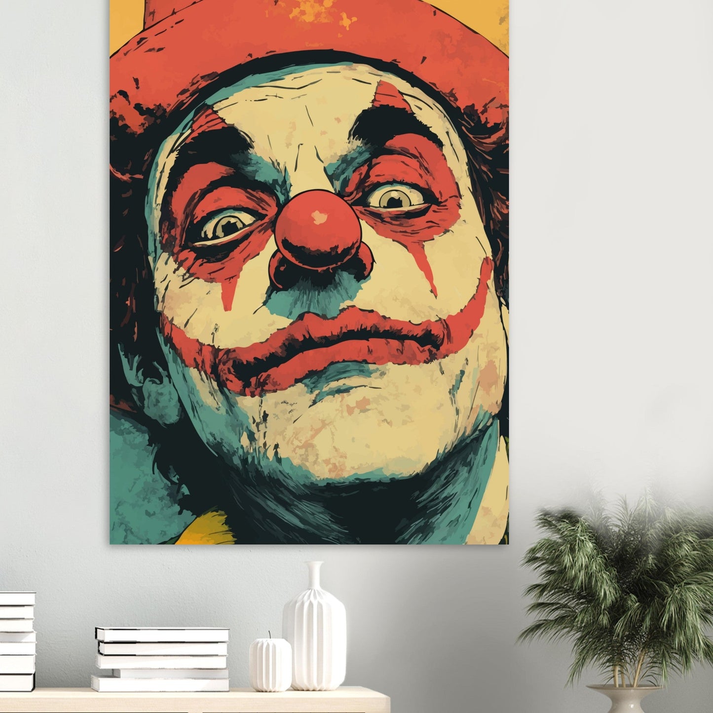 Retro clown portrait poster - Sillystroke