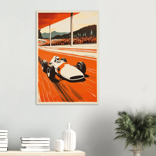 Retro speed car poster - Sillystroke