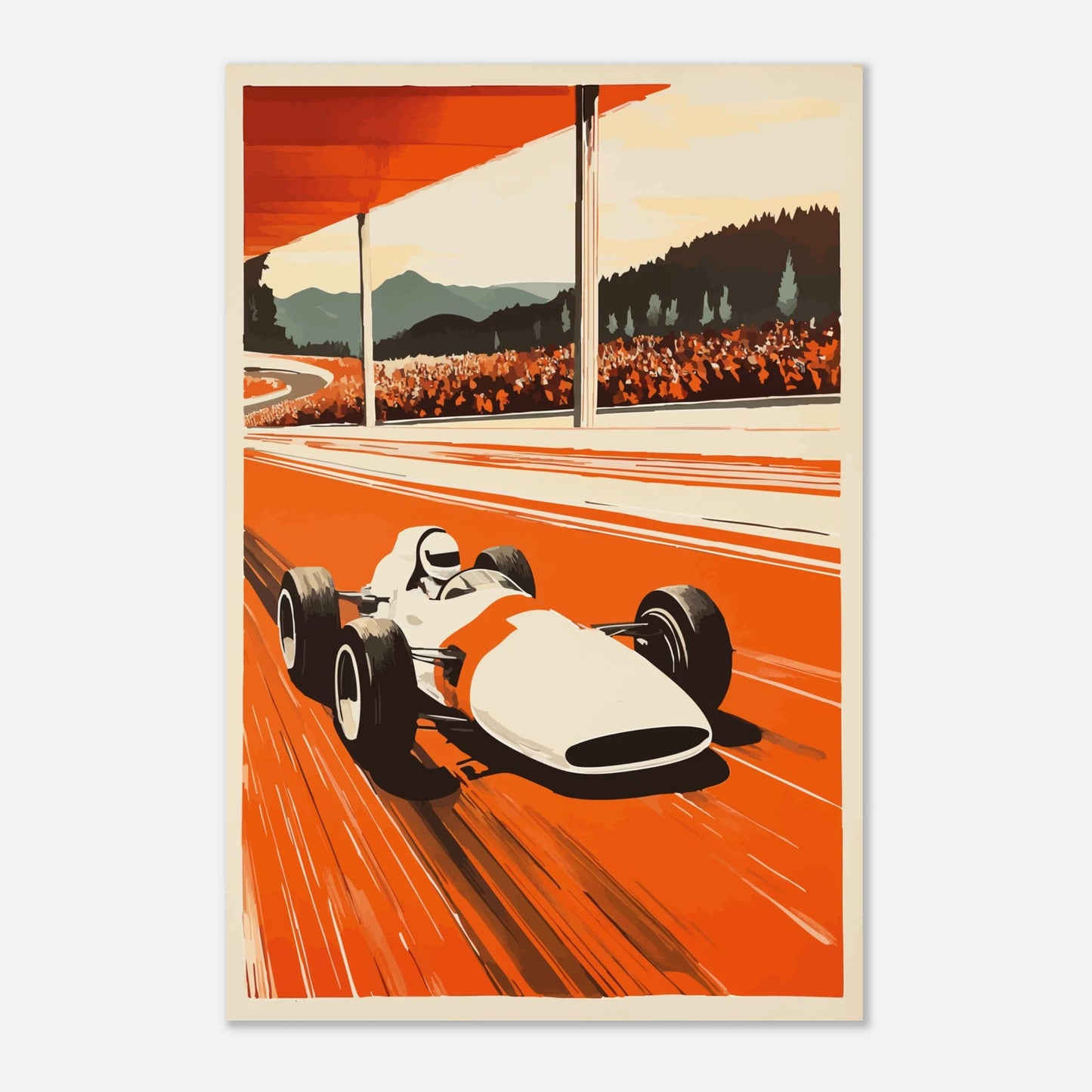 Retro speed car poster - Sillystroke