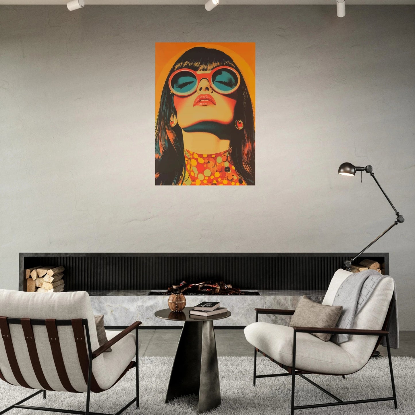 Retro woman sunbathing Poster - Sillystroke