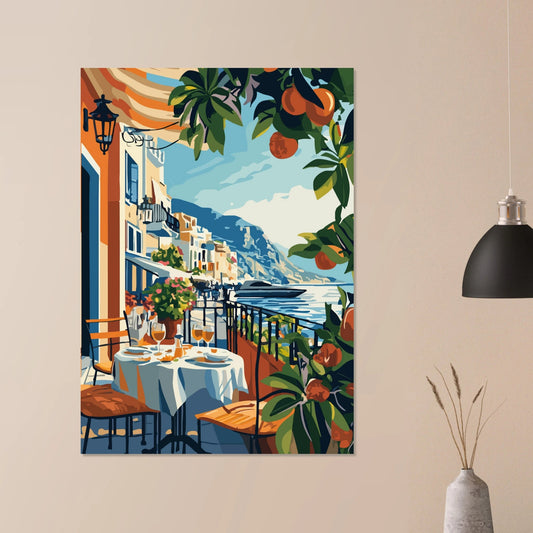Riviera port view poster - Sillystroke